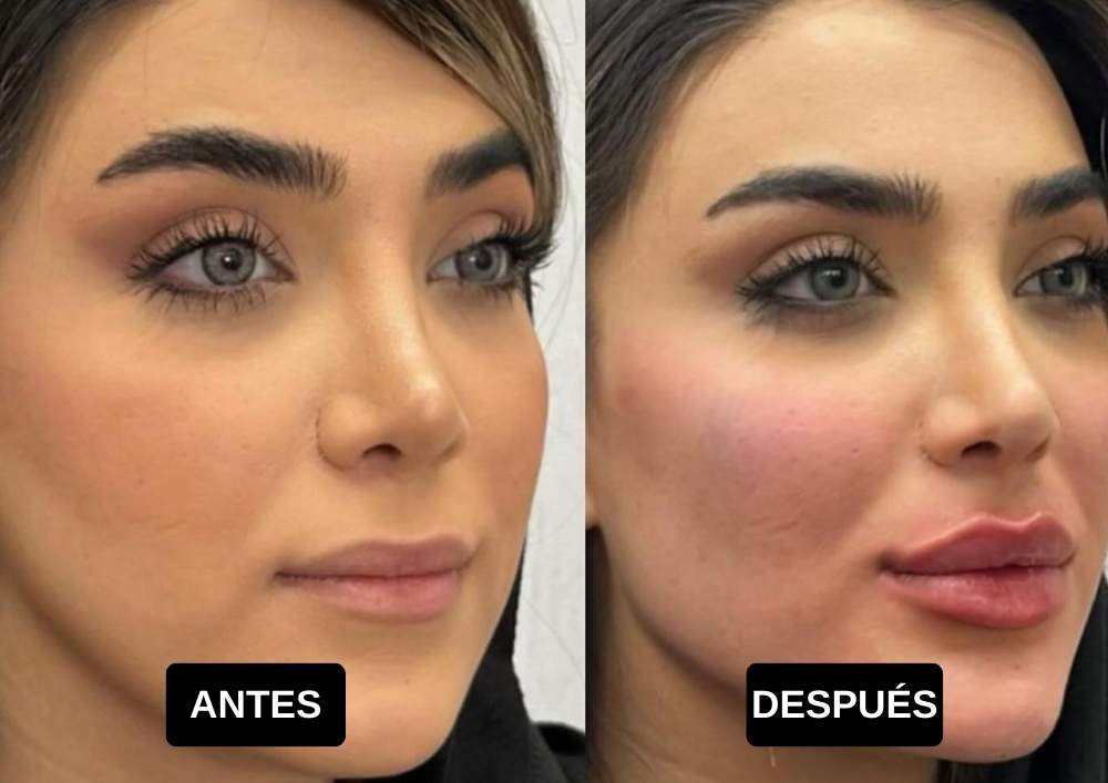 FULL FACE ANTES Y DESPUES MUJER JOVEN